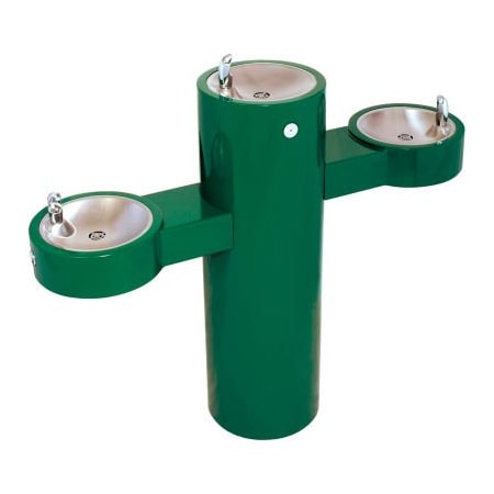 Acorn Controls Murdock Barrier Free Freeze Resistant Tri-Level Pedestal Mounted Outdoor Fountain, Round GRQ45-FRU3